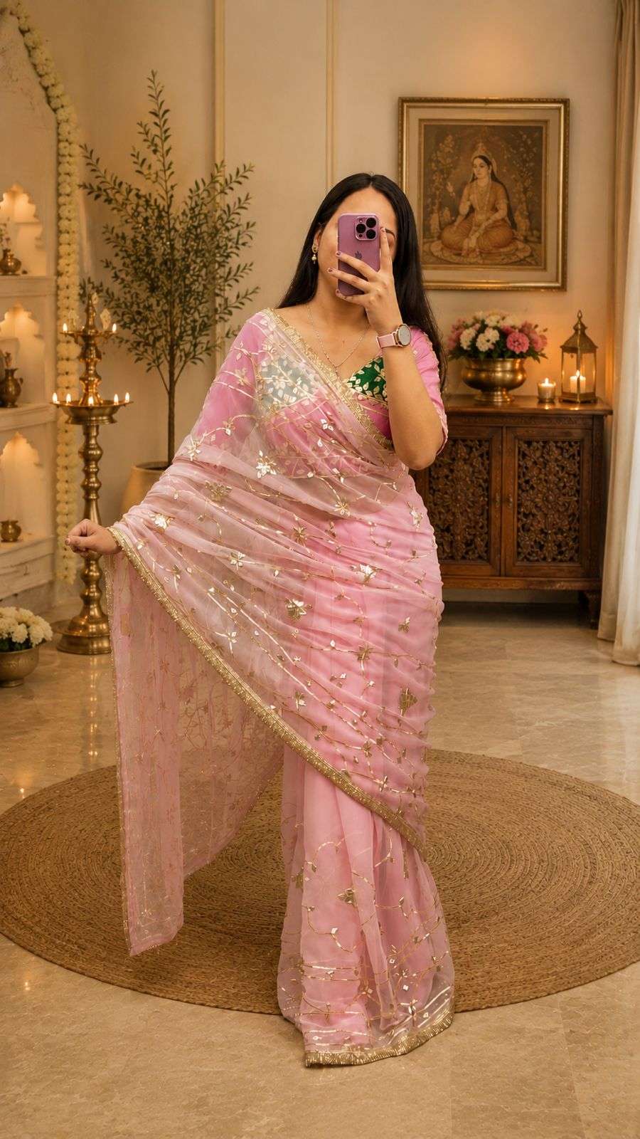 Royal Kachi Gotta Georgette Designer Saree