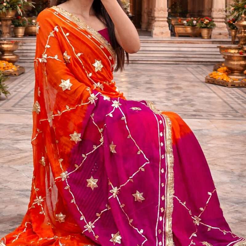 Designer Pure Nazmin Dual Tone Saree