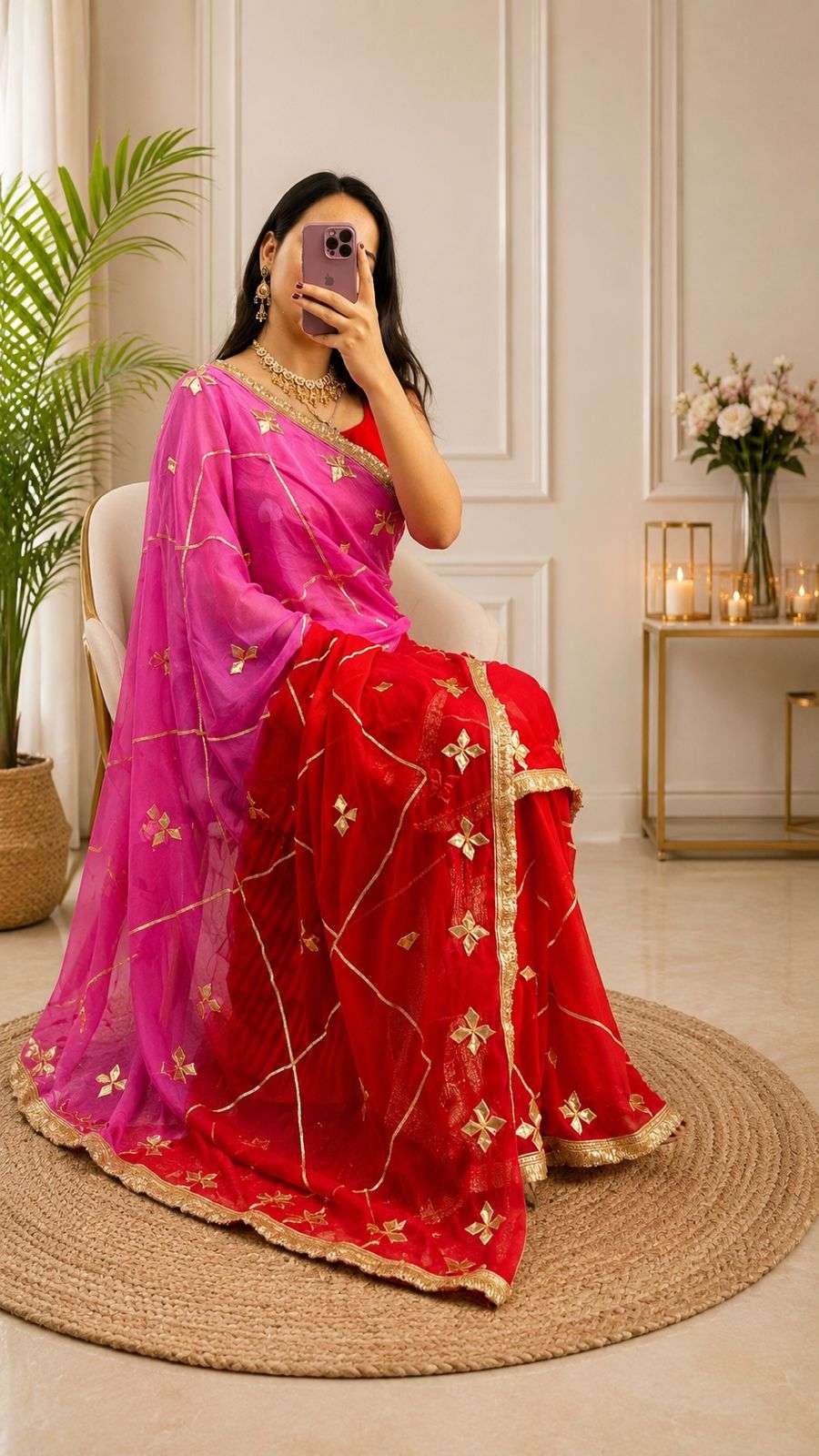 Designer Pure Nazmin Dual Tone Saree