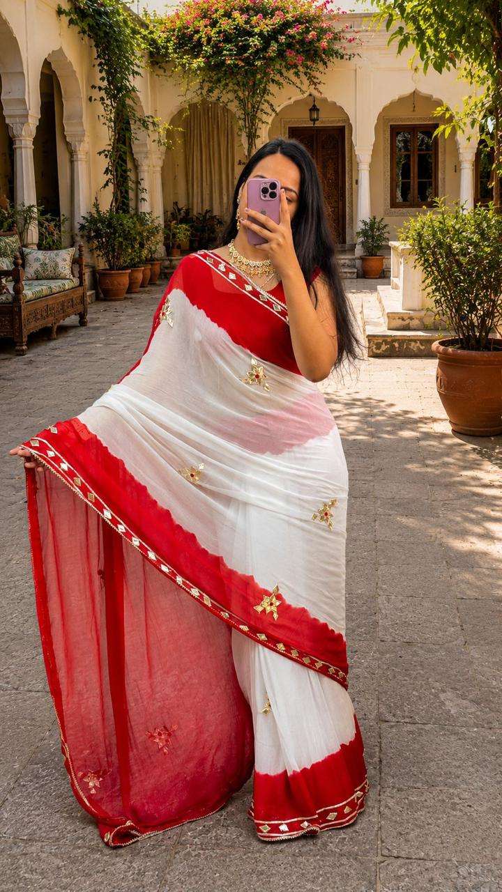 Faguniya Kachi Gotta Designer Nazmin Saree