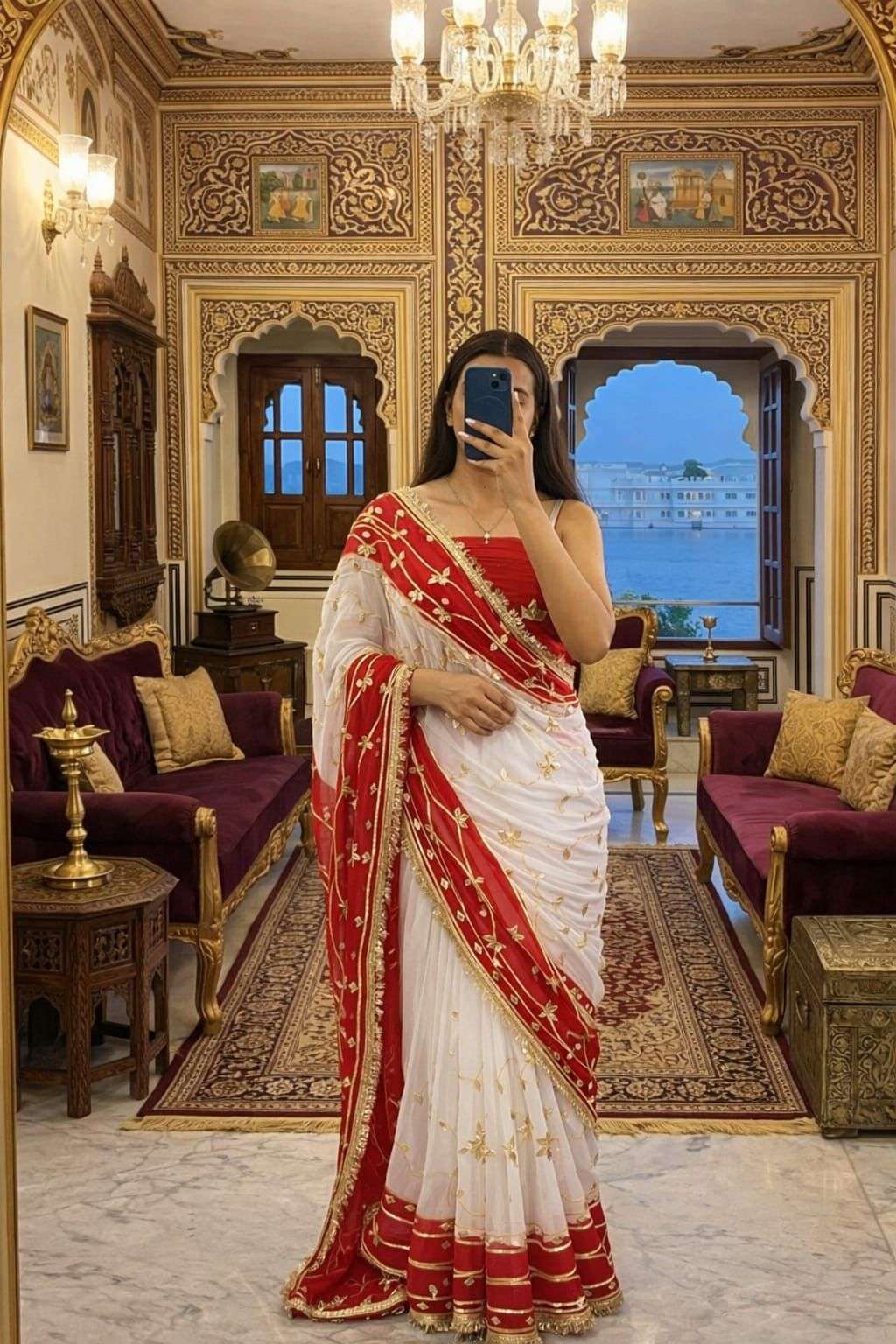 Faguniya Kachi Gotta Pure Nazmin Designer Saree