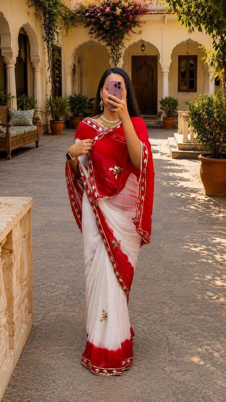 Faguniya Kachi Gotta Designer Nazmin Saree