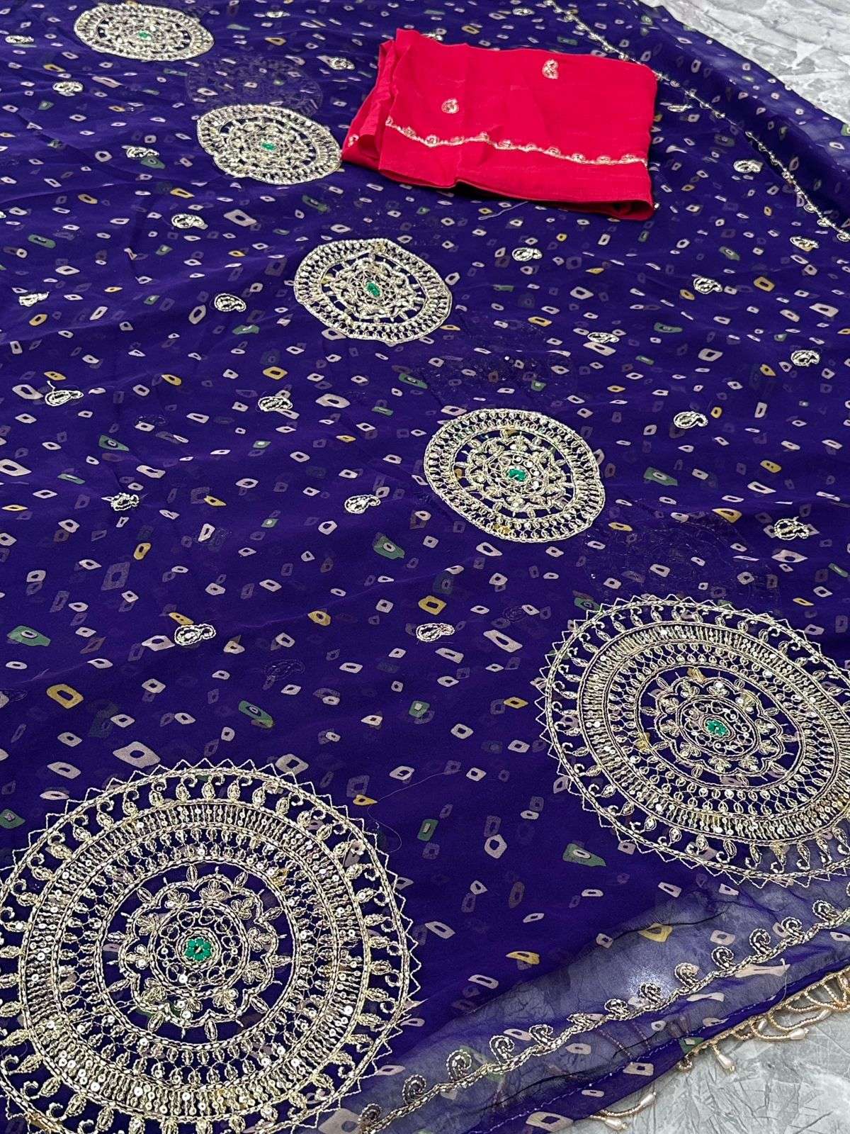 Bani Thani Chakri Gota Georgette Saree