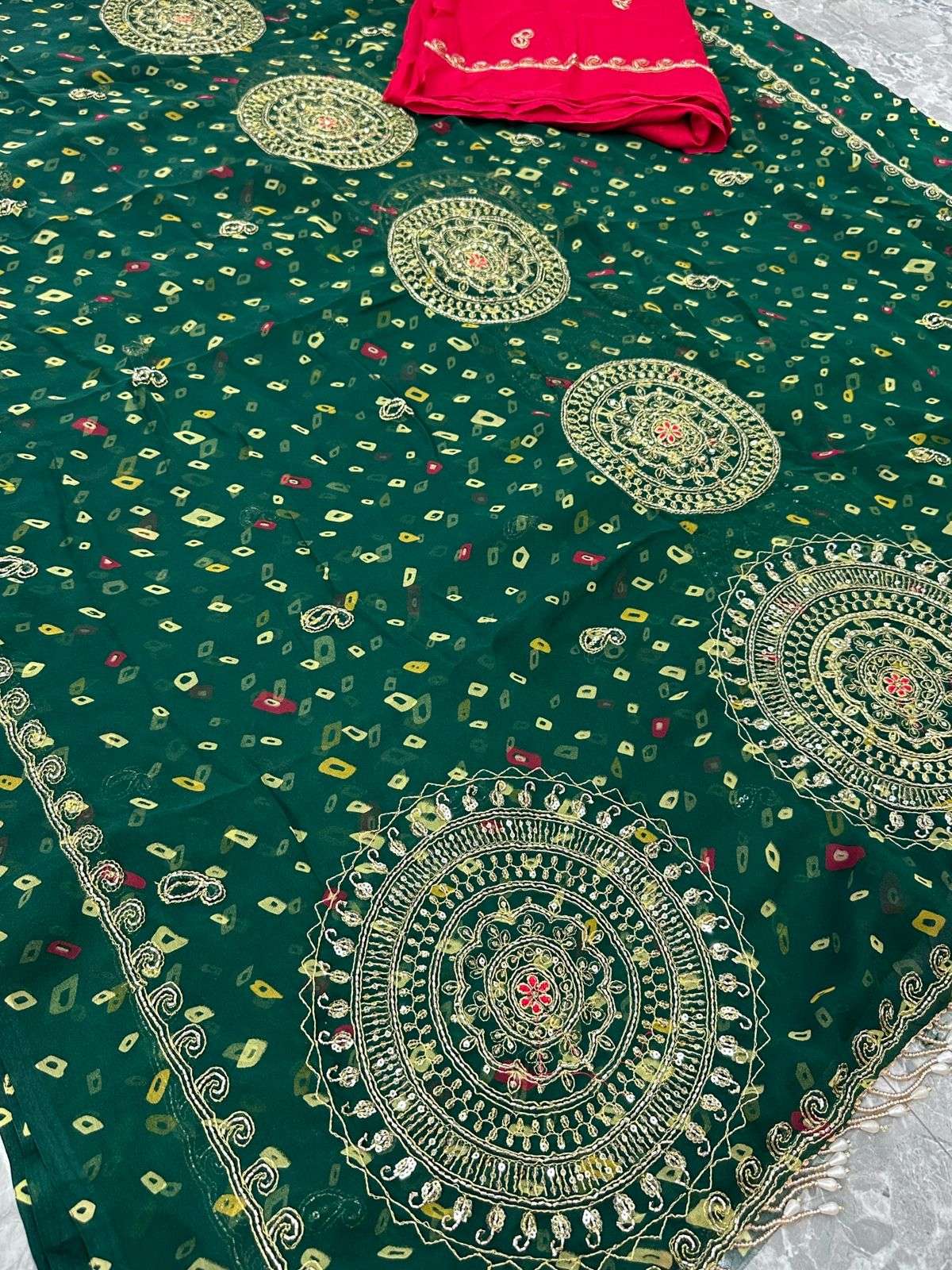 Bani Thani Chakri Gota Georgette Saree