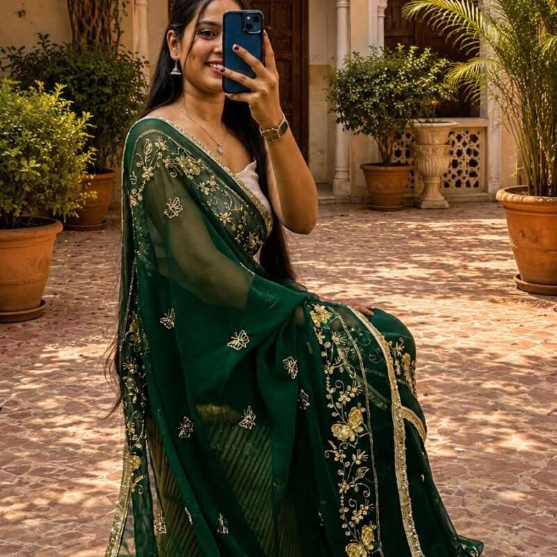Butterfly Kardana Georgette Saree