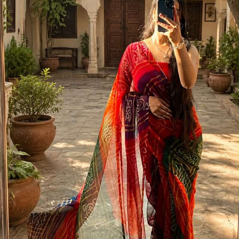 Pachrangi Multicolor Daily Wear Georgette Saree