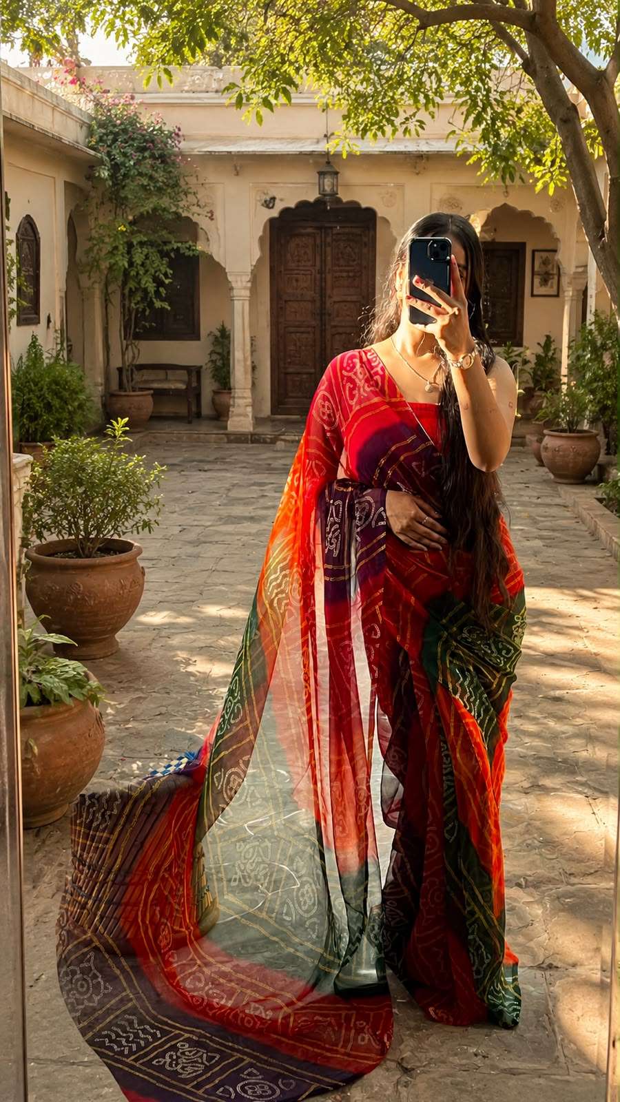 Pachrangi Multicolor Daily Wear Georgette Saree