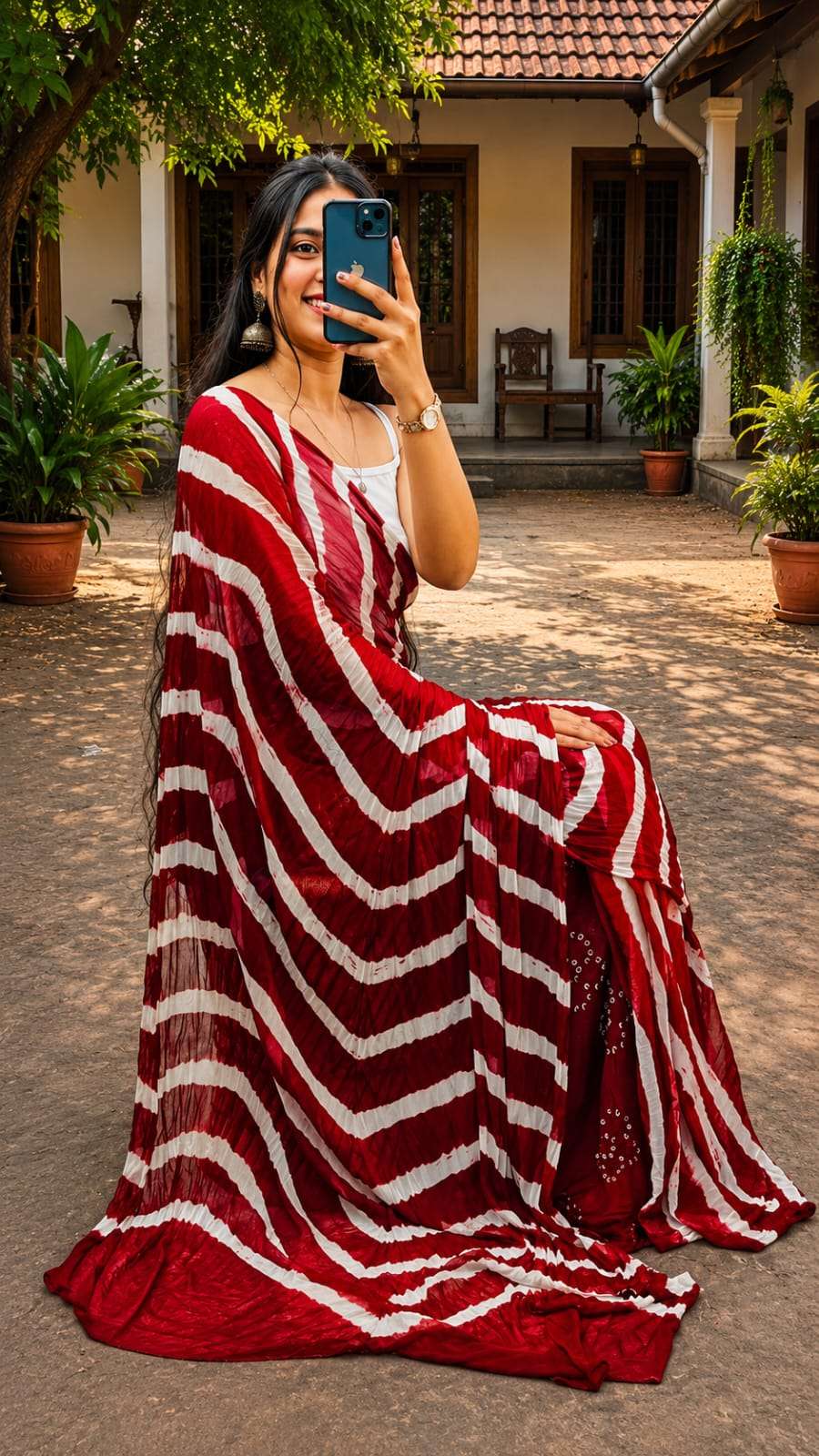 Elegant Leheriya Soft Chiffon Daily Wear Saree