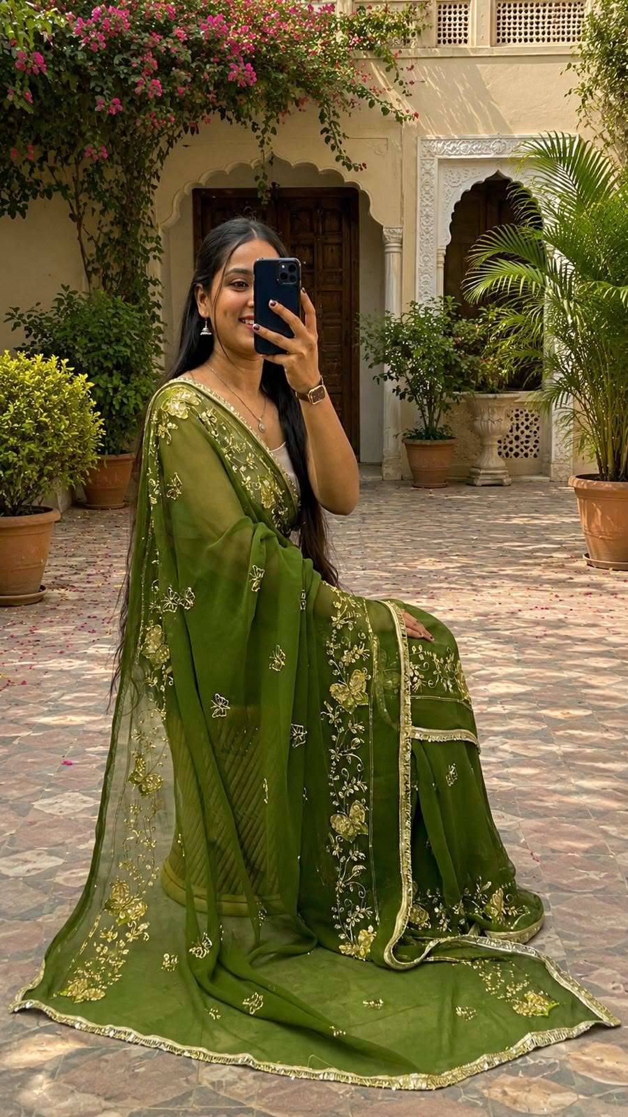 Butterfly Kardana Georgette Saree