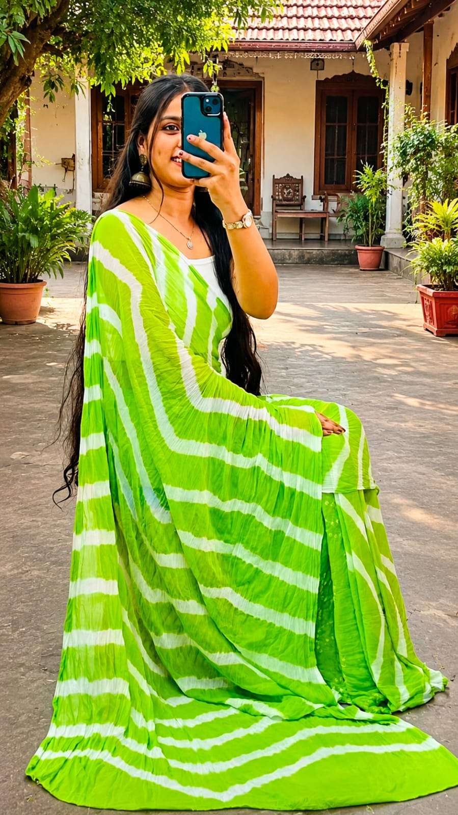 Elegant Leheriya Soft Chiffon Daily Wear Saree