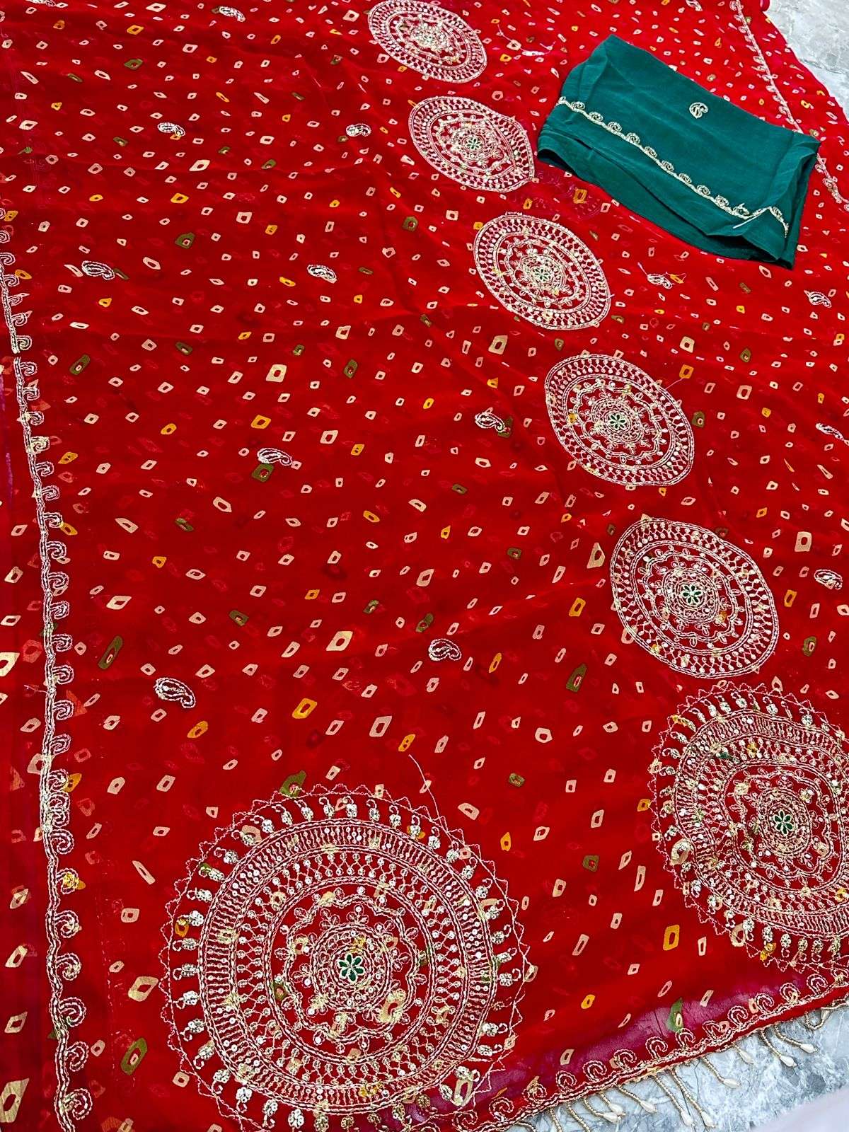Bani Thani Chakri Gota Georgette Saree