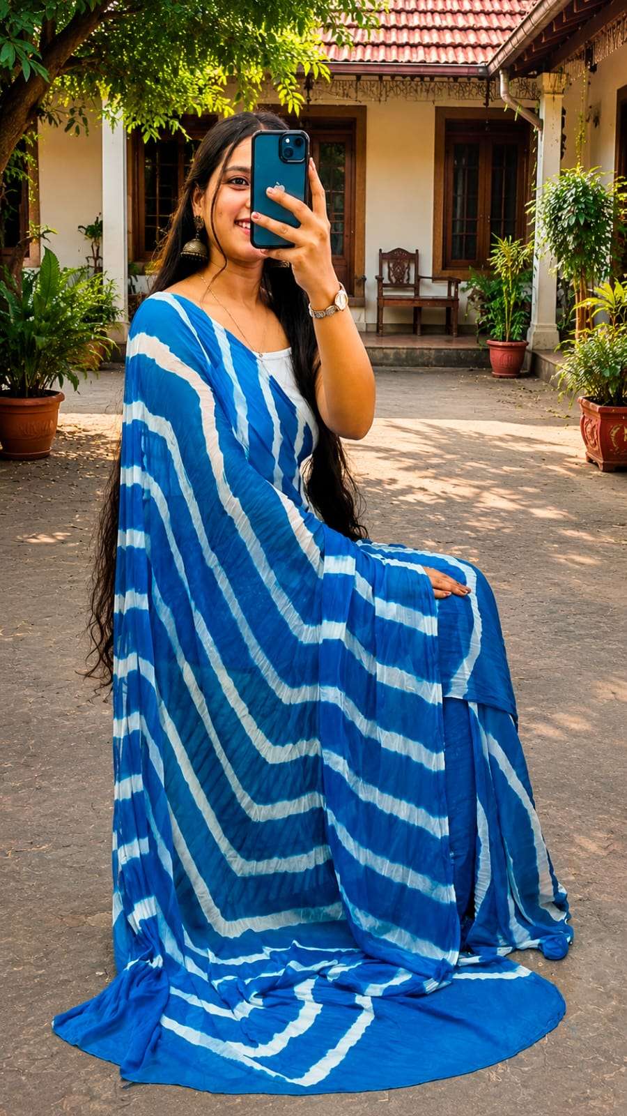 Elegant Leheriya Soft Chiffon Daily Wear Saree