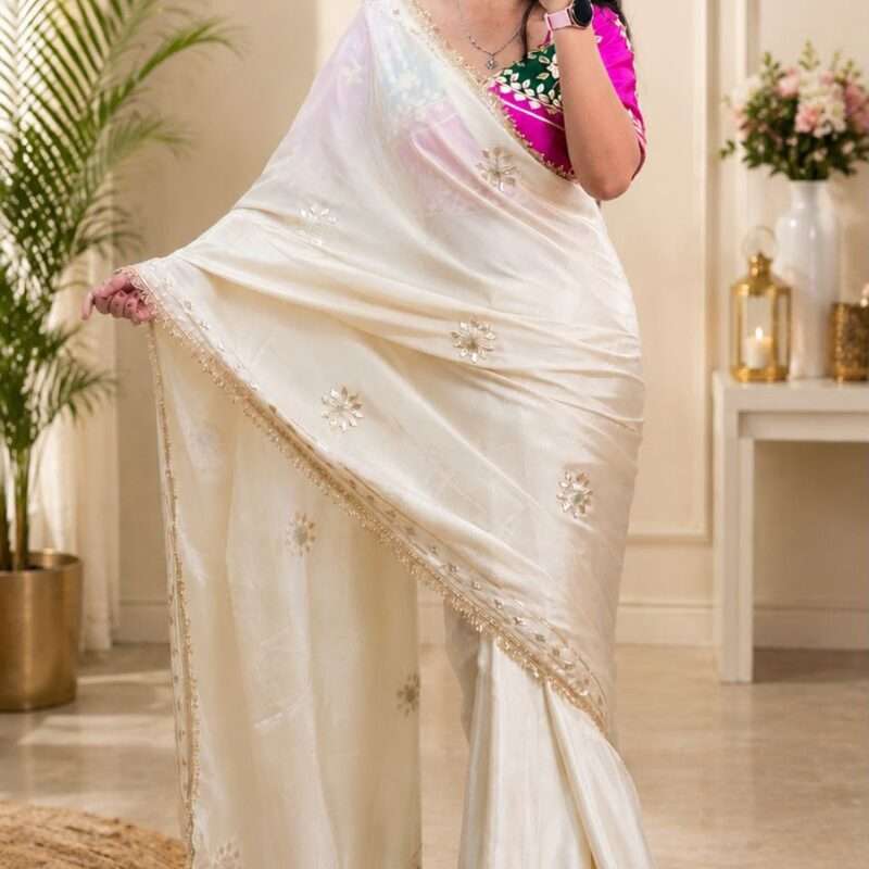 Royal Kacchi Gota Tissue Organza Saree