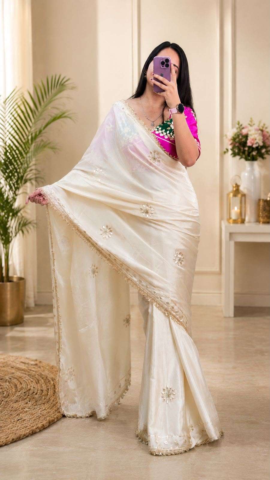Royal Kacchi Gota Tissue Organza Saree
