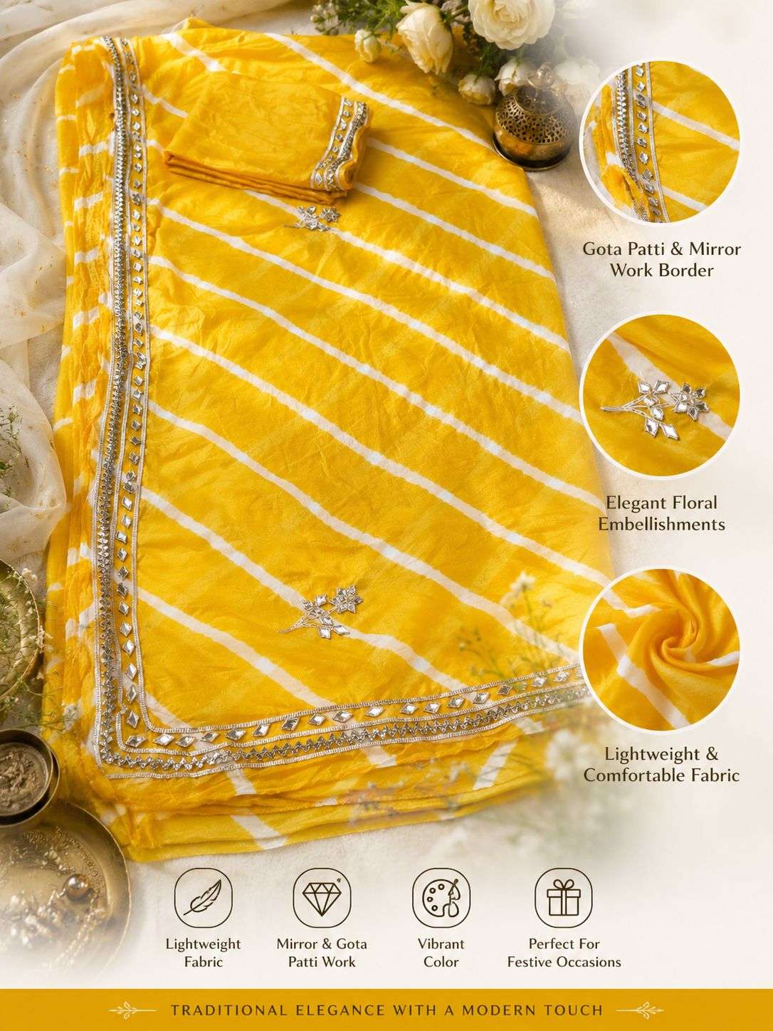 Lahariya Chinon Kachi Gotta Saree