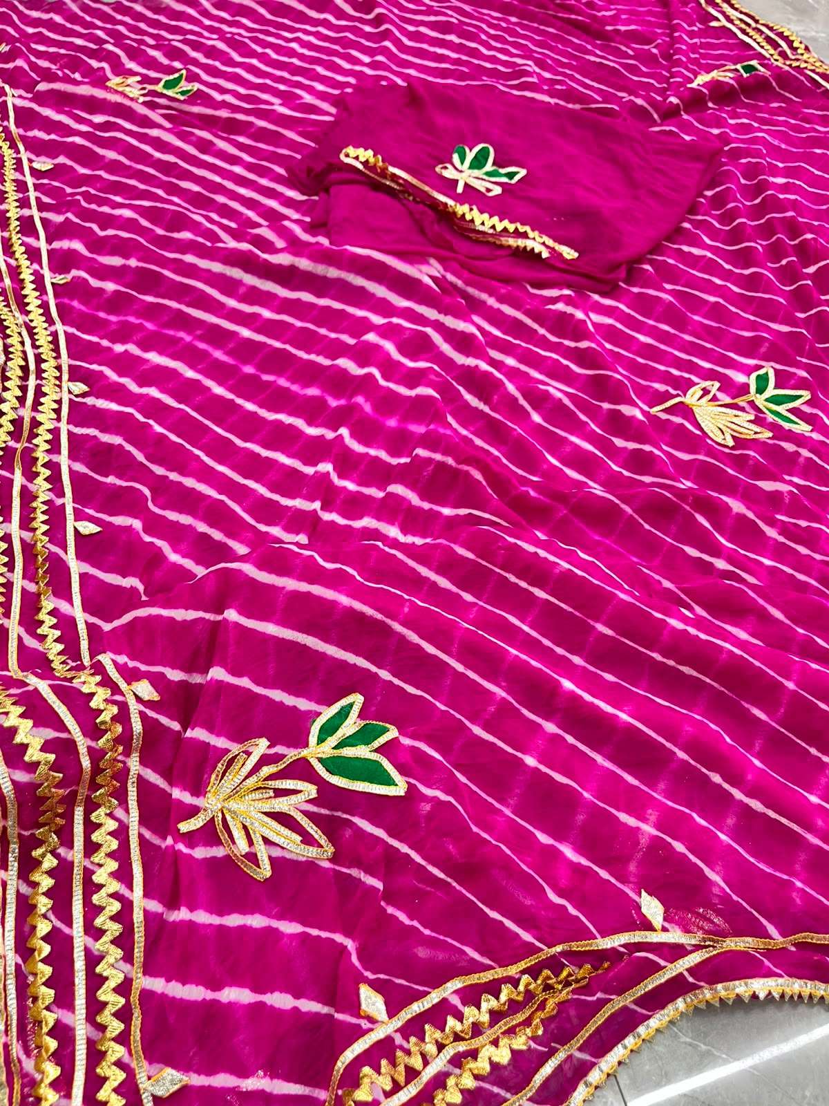 Lahariya Kachi Gotta Nazmin Chiffon Saree
