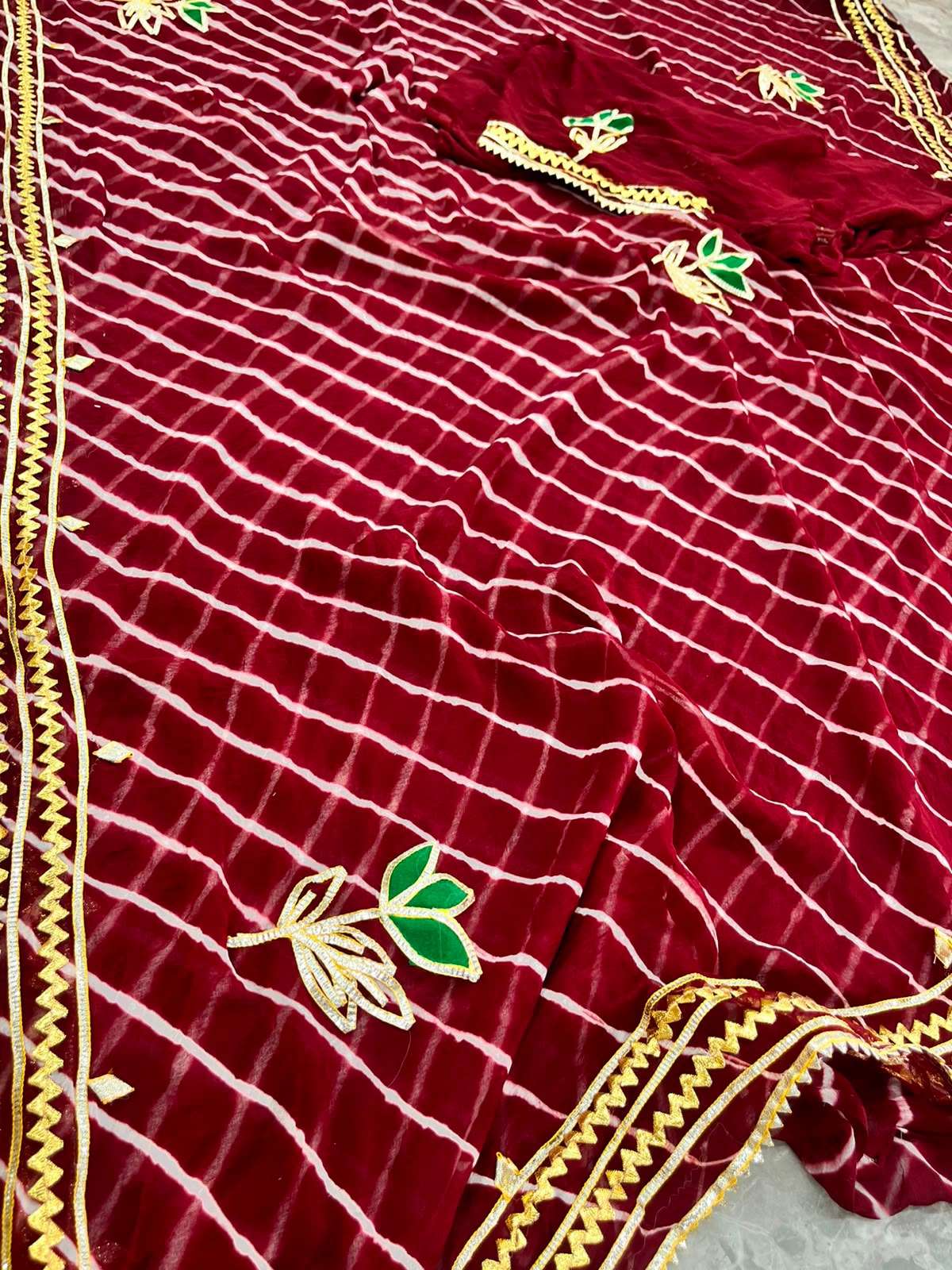 Lahariya Kachi Gotta Nazmin Chiffon Saree