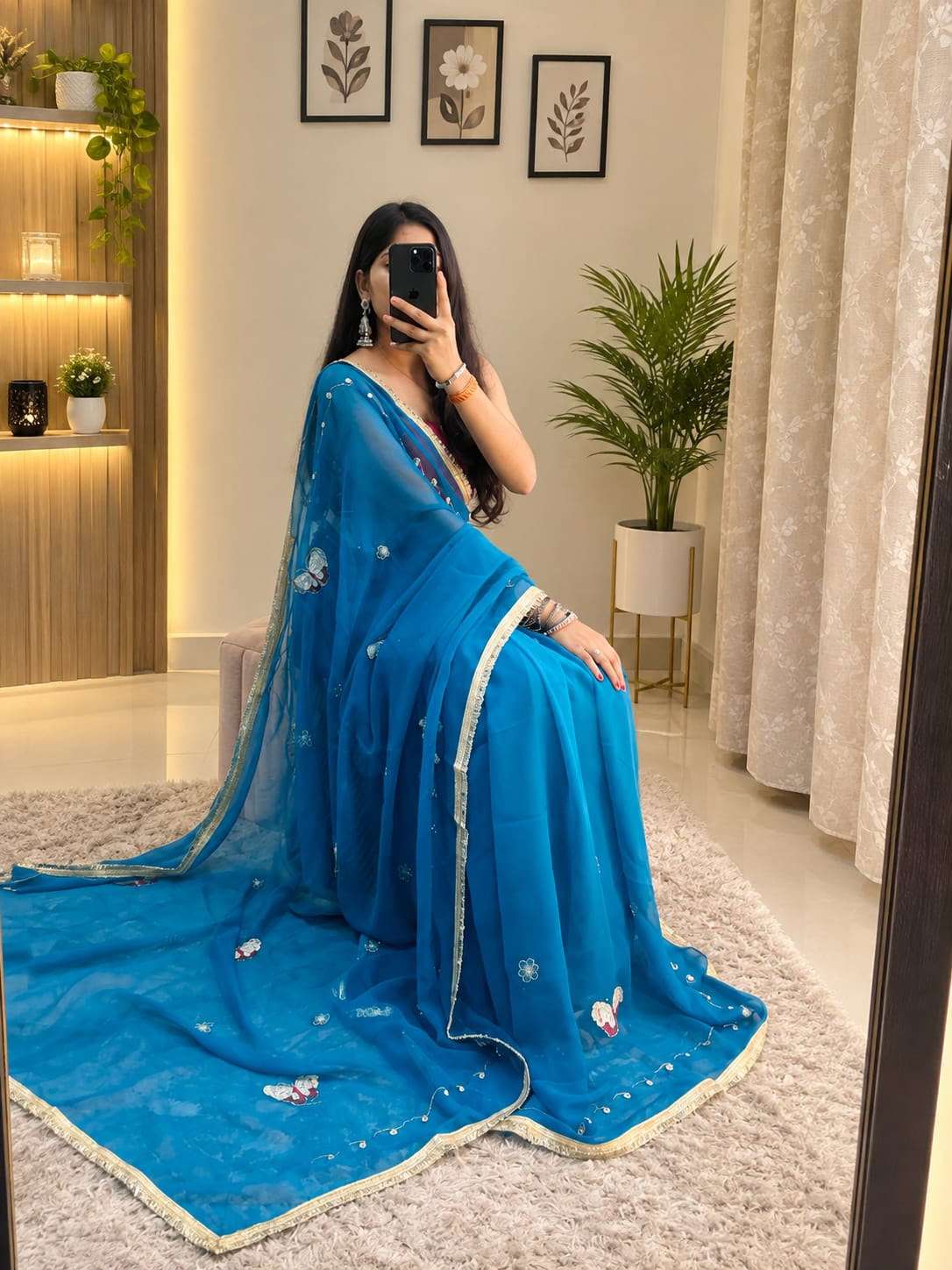 Titli Cutdana Georgette Party Wear Saree