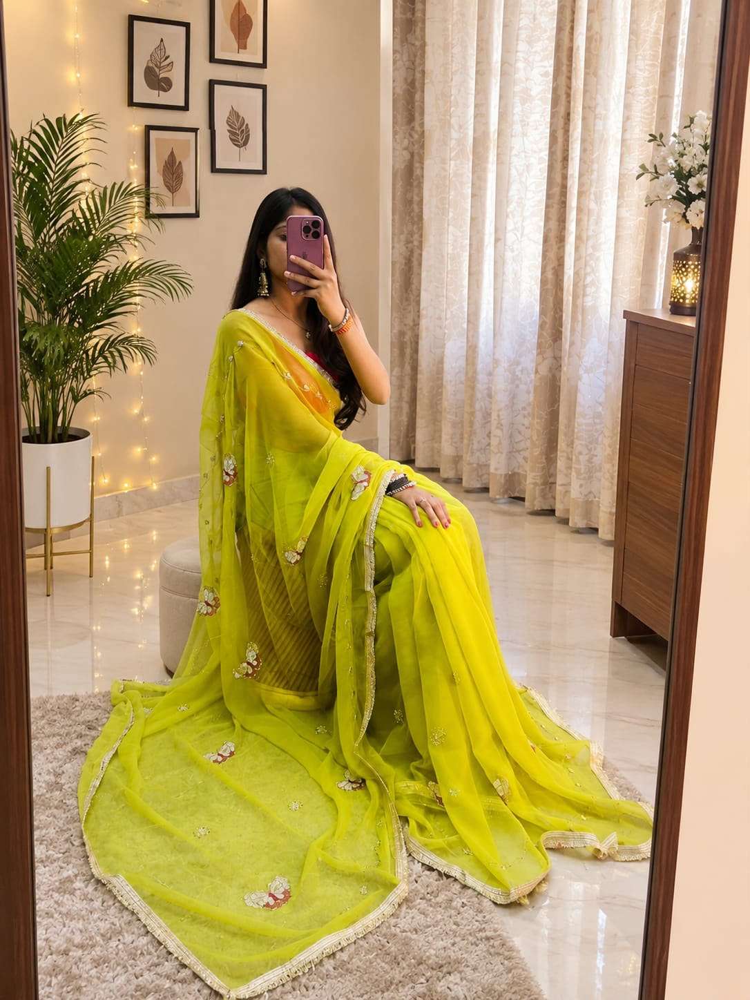 Titli Cutdana Georgette Party Wear Saree
